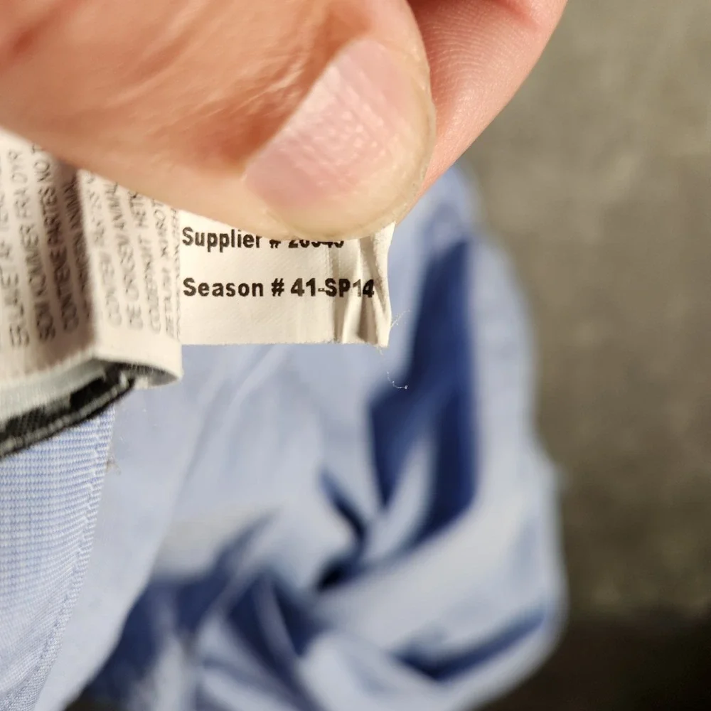 Ralph Lauren Black Label Shirt Men's 17.5‎ Large Cotton Button Up Made in Italy